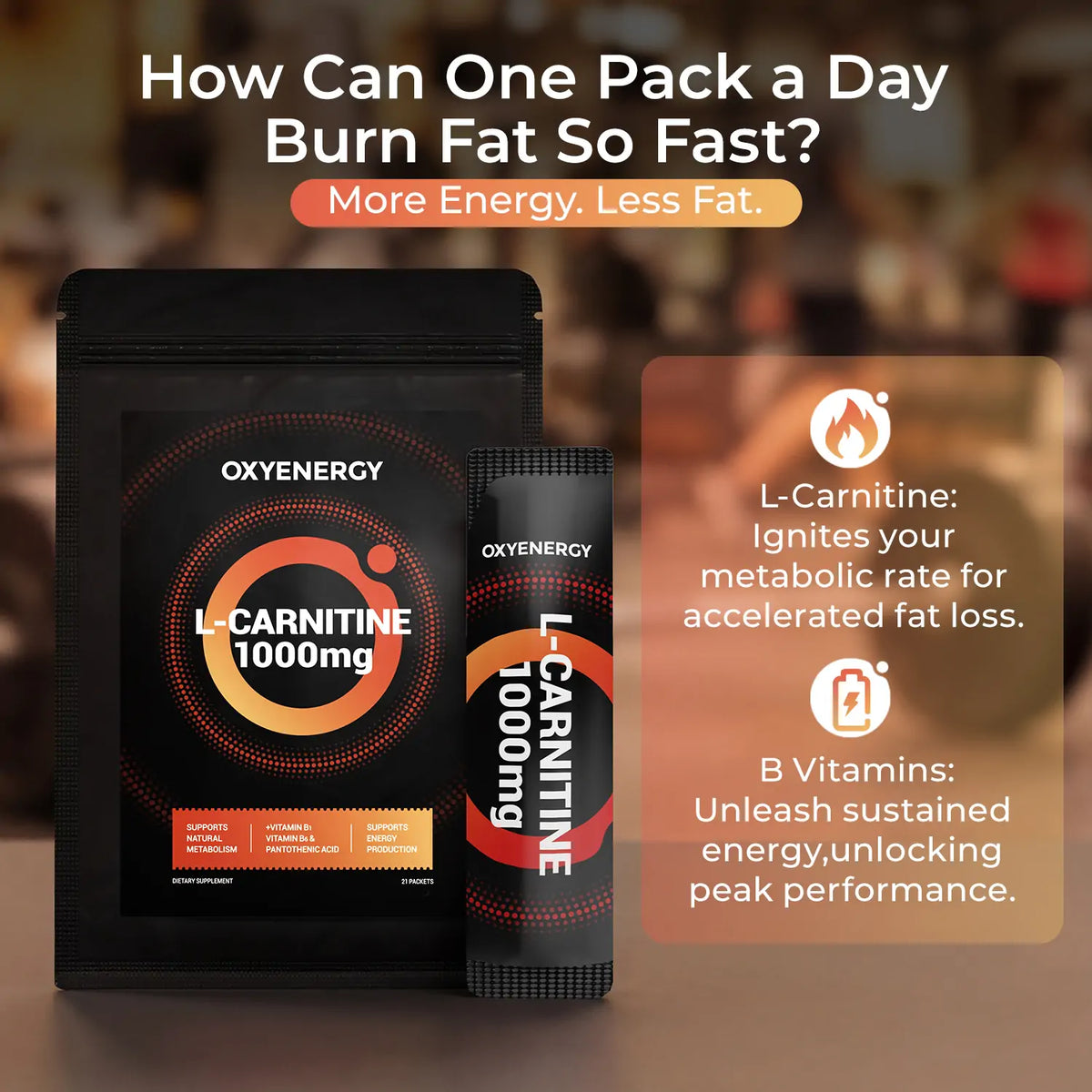 L-Carnitine 21000mg - More Energy Less Fat
